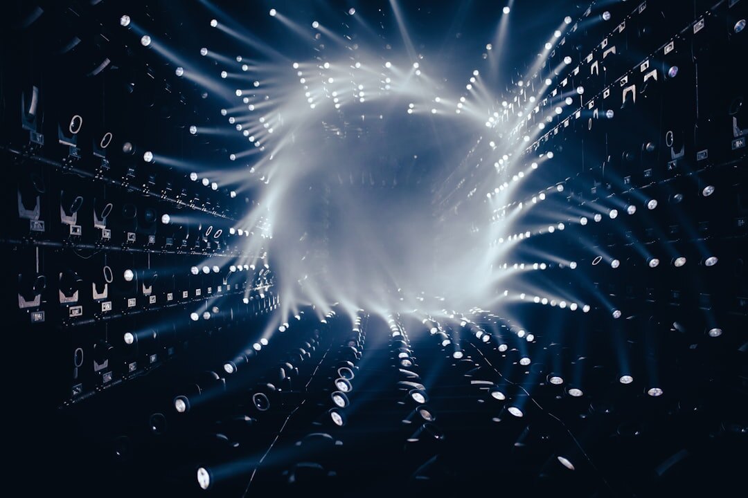 Artificial intelligence digital visualization with glowing neural network